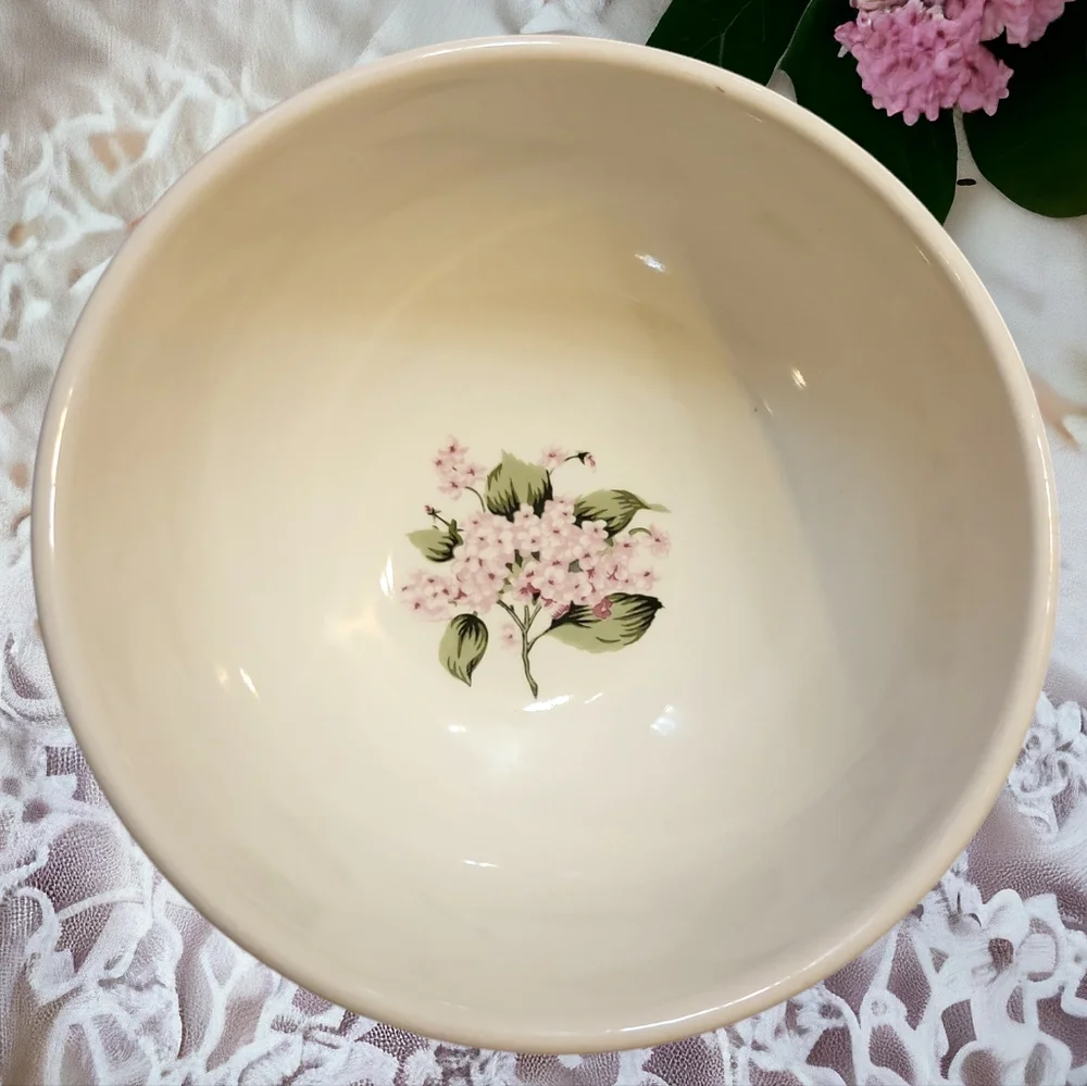 1 Vtg Bowl Cereal Soup Martha Stewart Hydrangea MSE Flowers